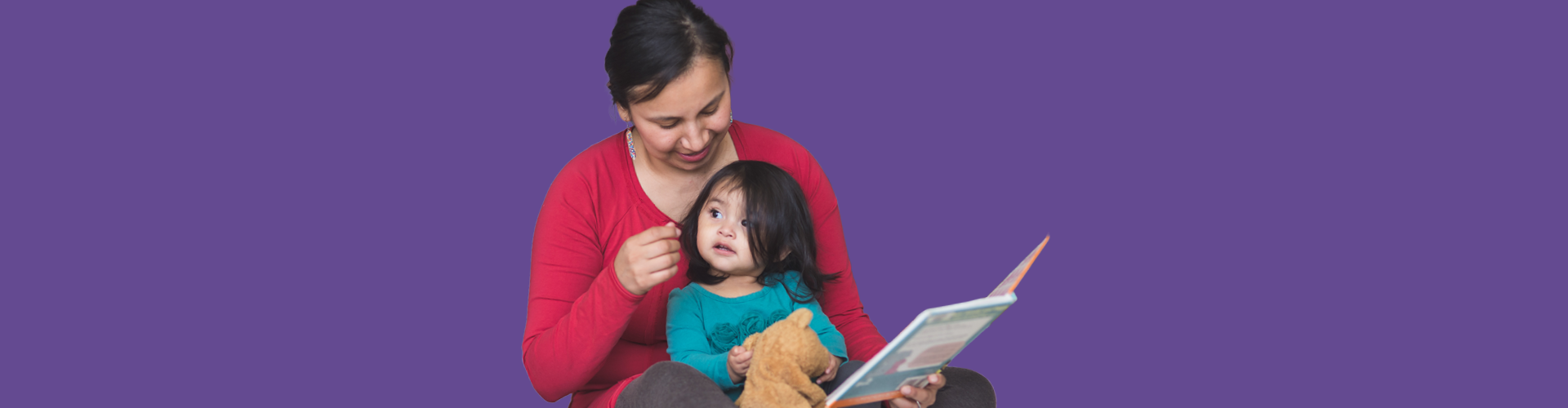 mom and daughter reading