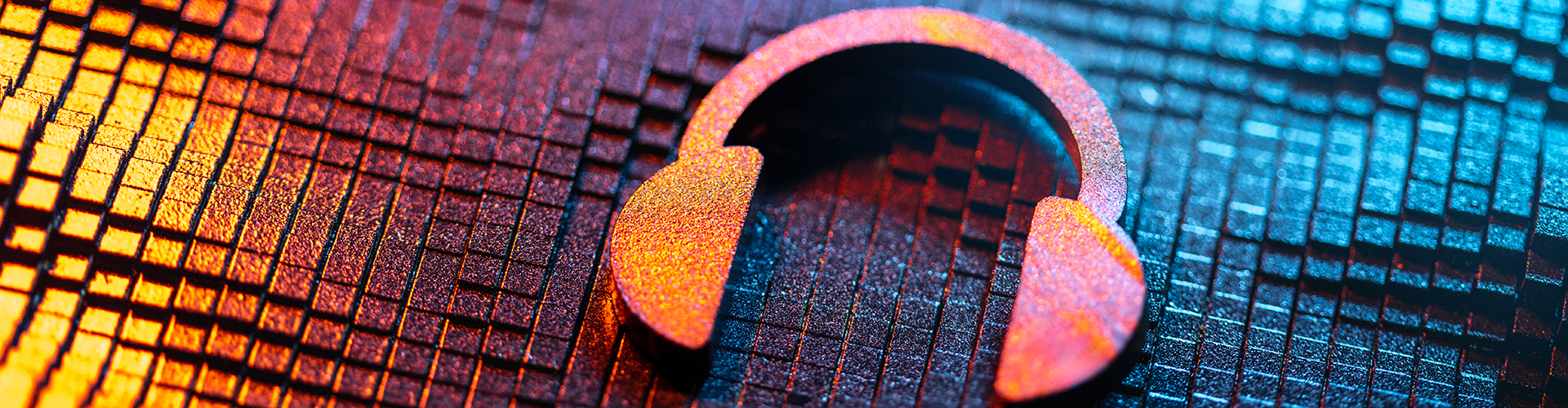 metallic headphones